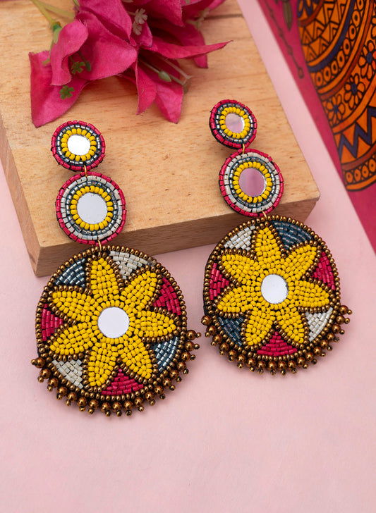 Sanjna mirror Hand made Earring