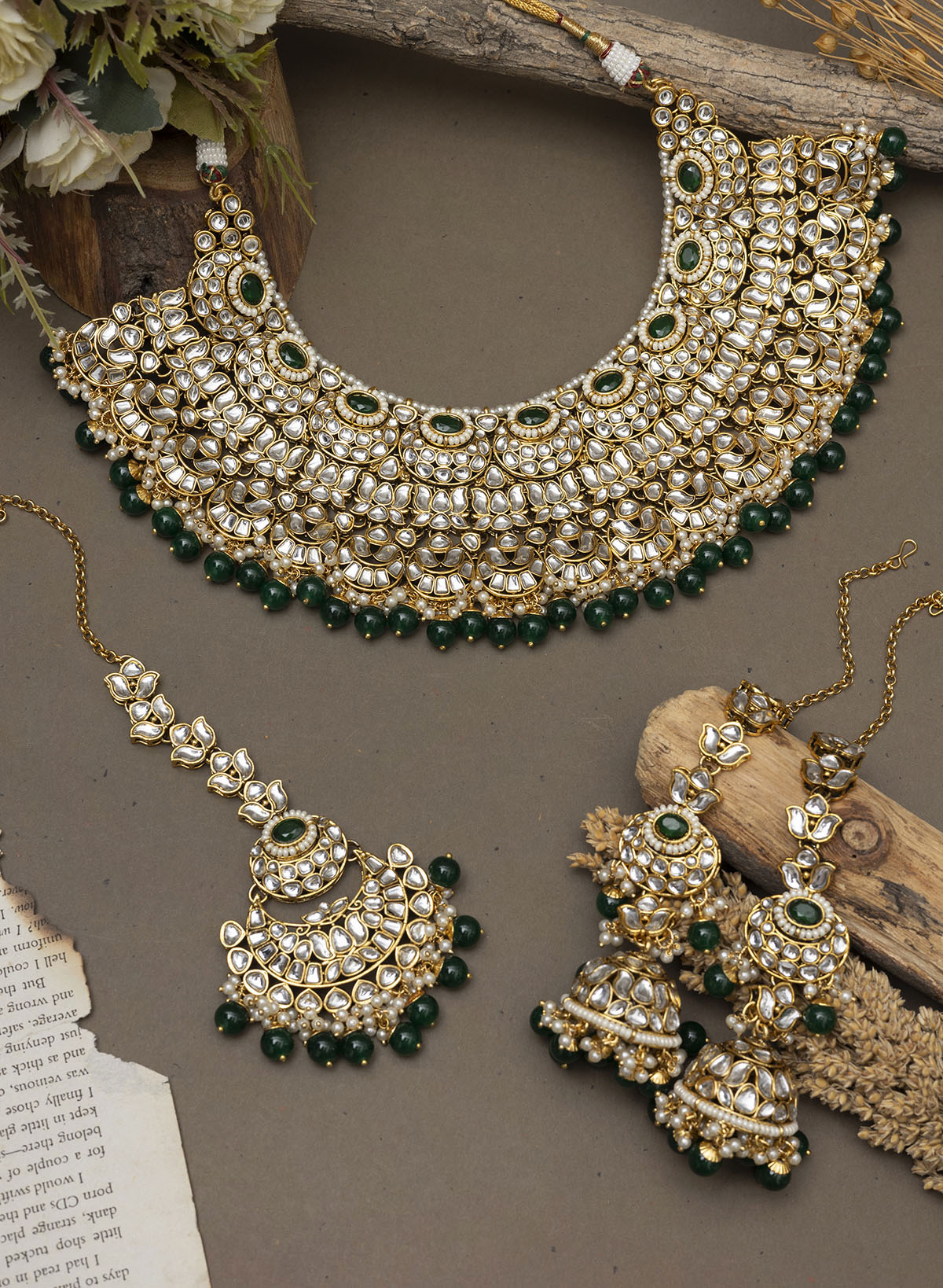 Shrunika Necklace set with Maangtikka – Phuljhadi - Main Image