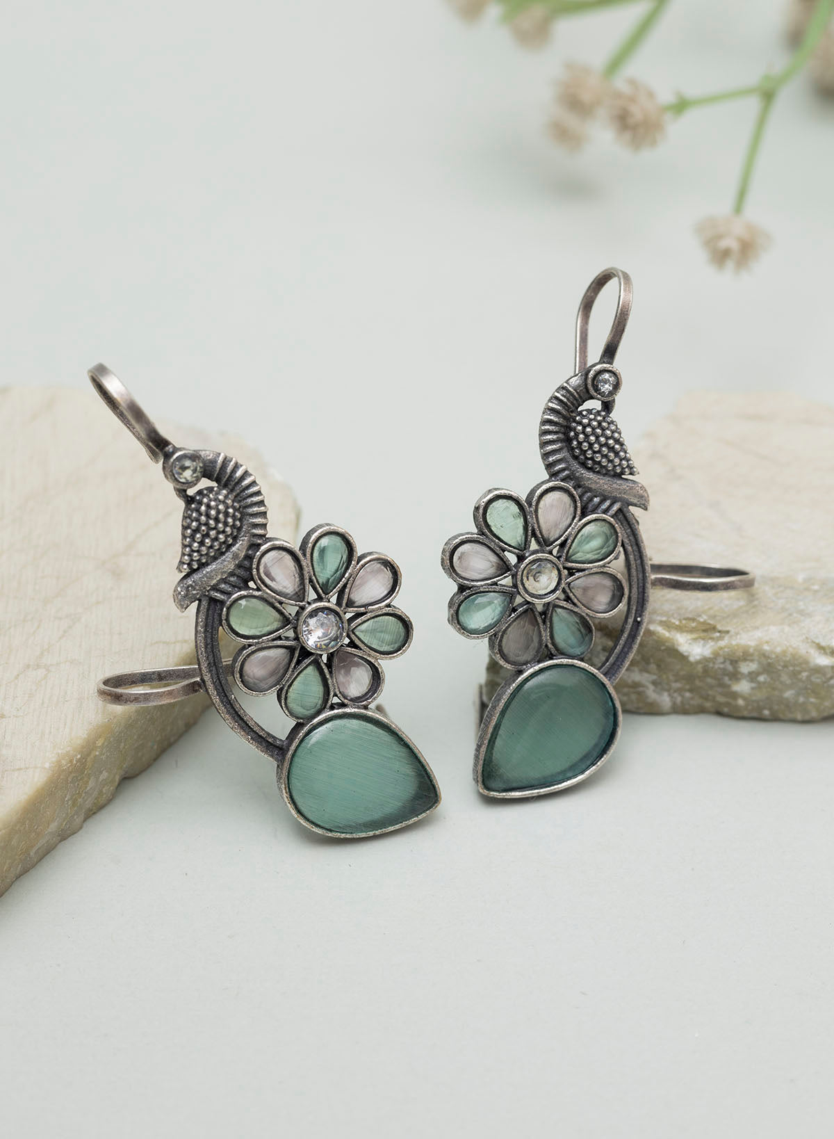 AAHITA PEACOCK EAR CUFFS