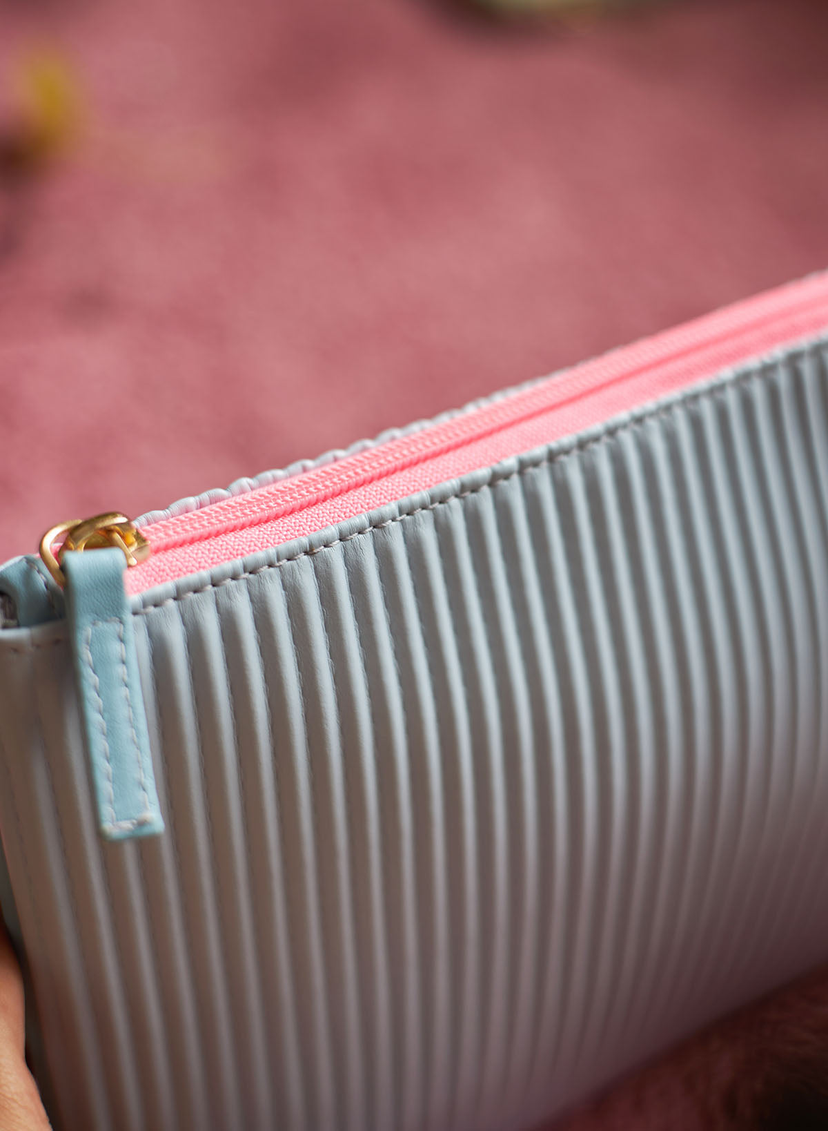 Jade light blue clutch