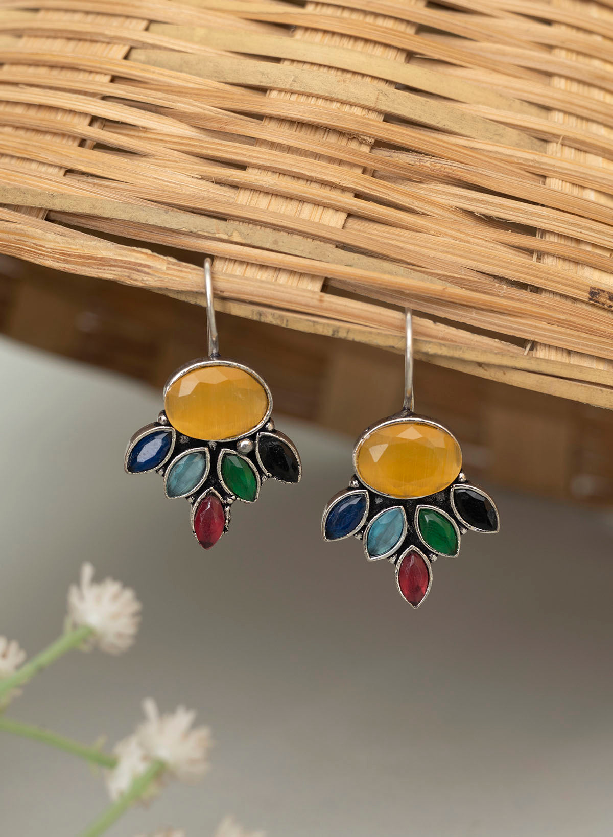 Vedant stone earrings