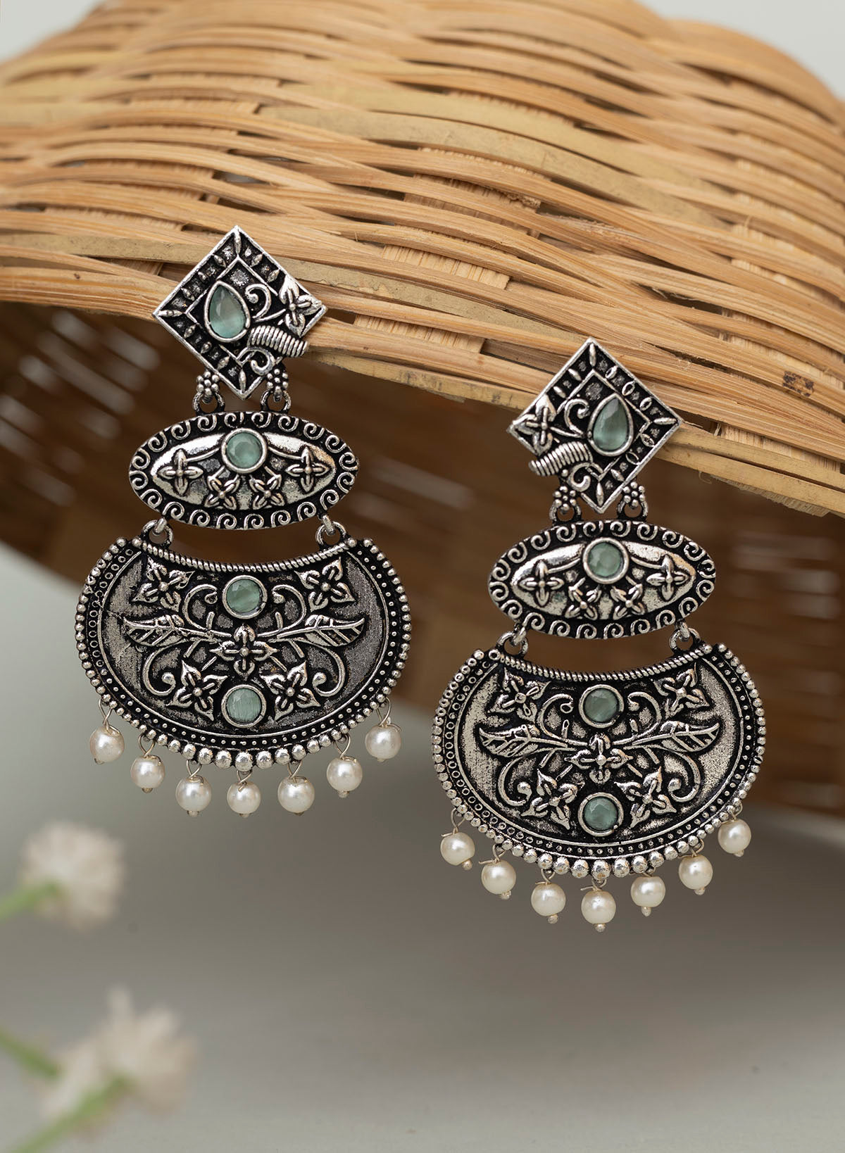Chandrea oxidised earrings