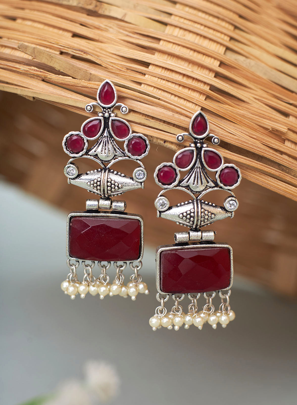 Skye German silver earring
