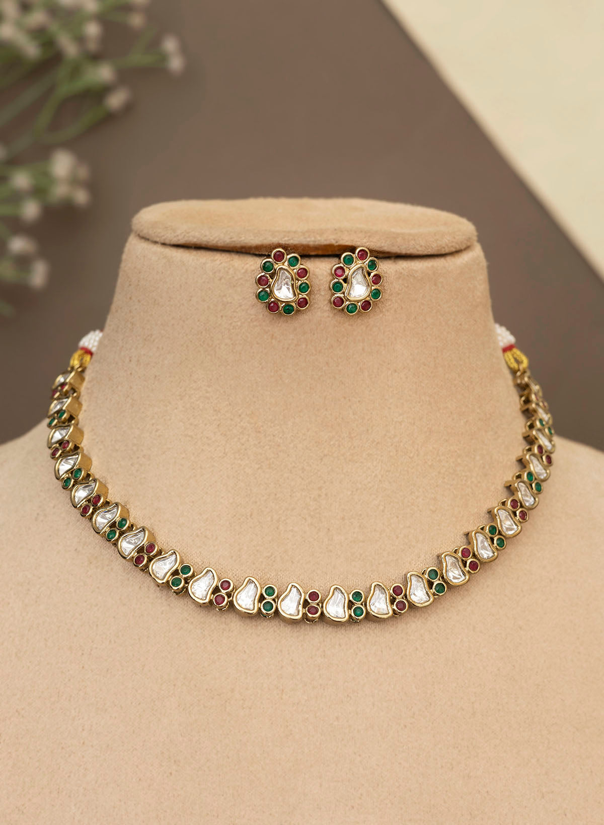 Waniya kundan necklace set