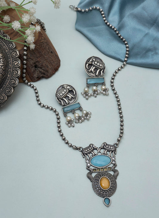 Aadrita Elephant Necklace set