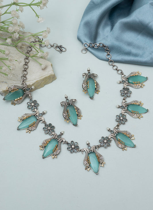 AHANYA Oxidised Necklace set