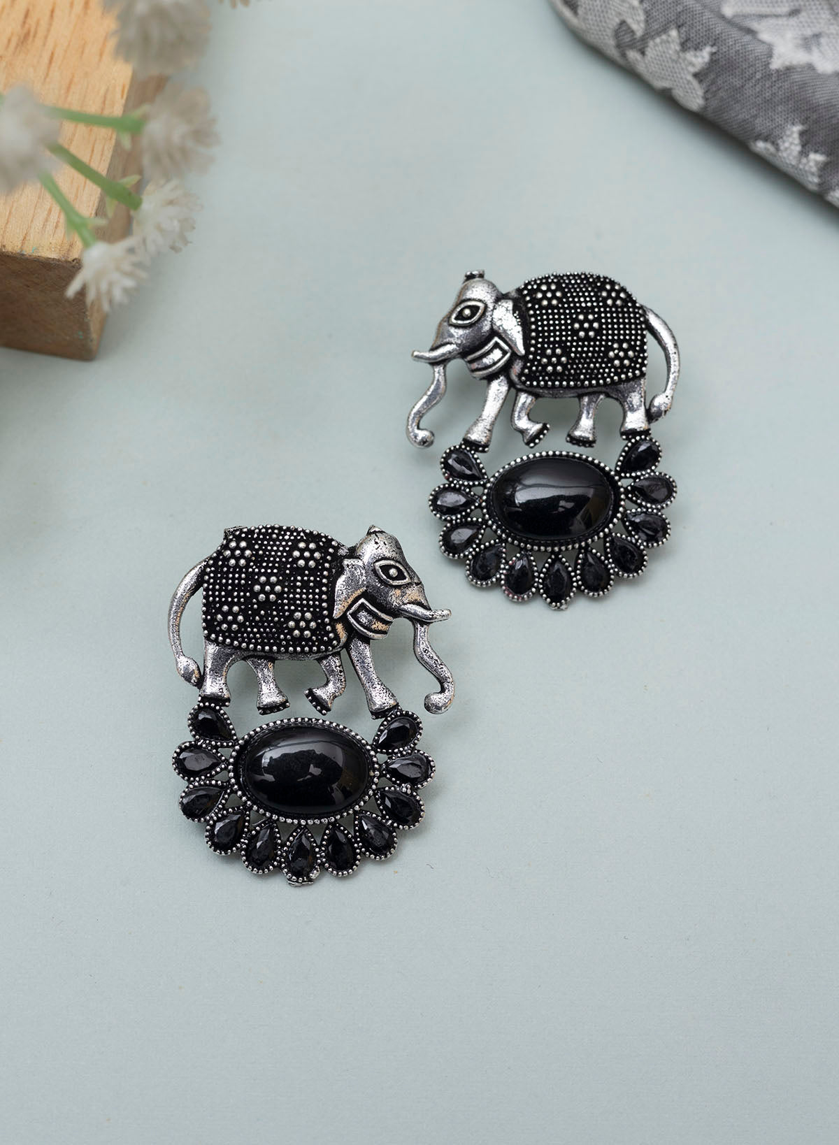Elephant Stone Stud Earring