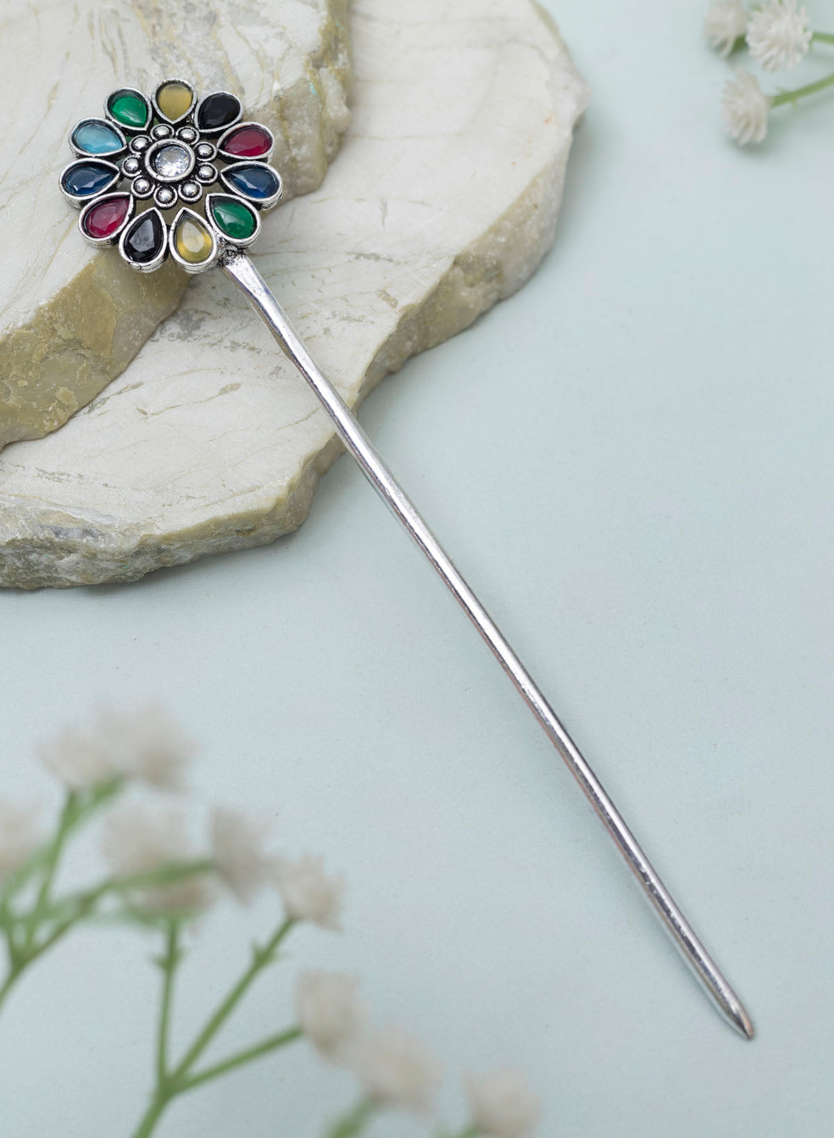 Jeevisha Oxidised Bun stick