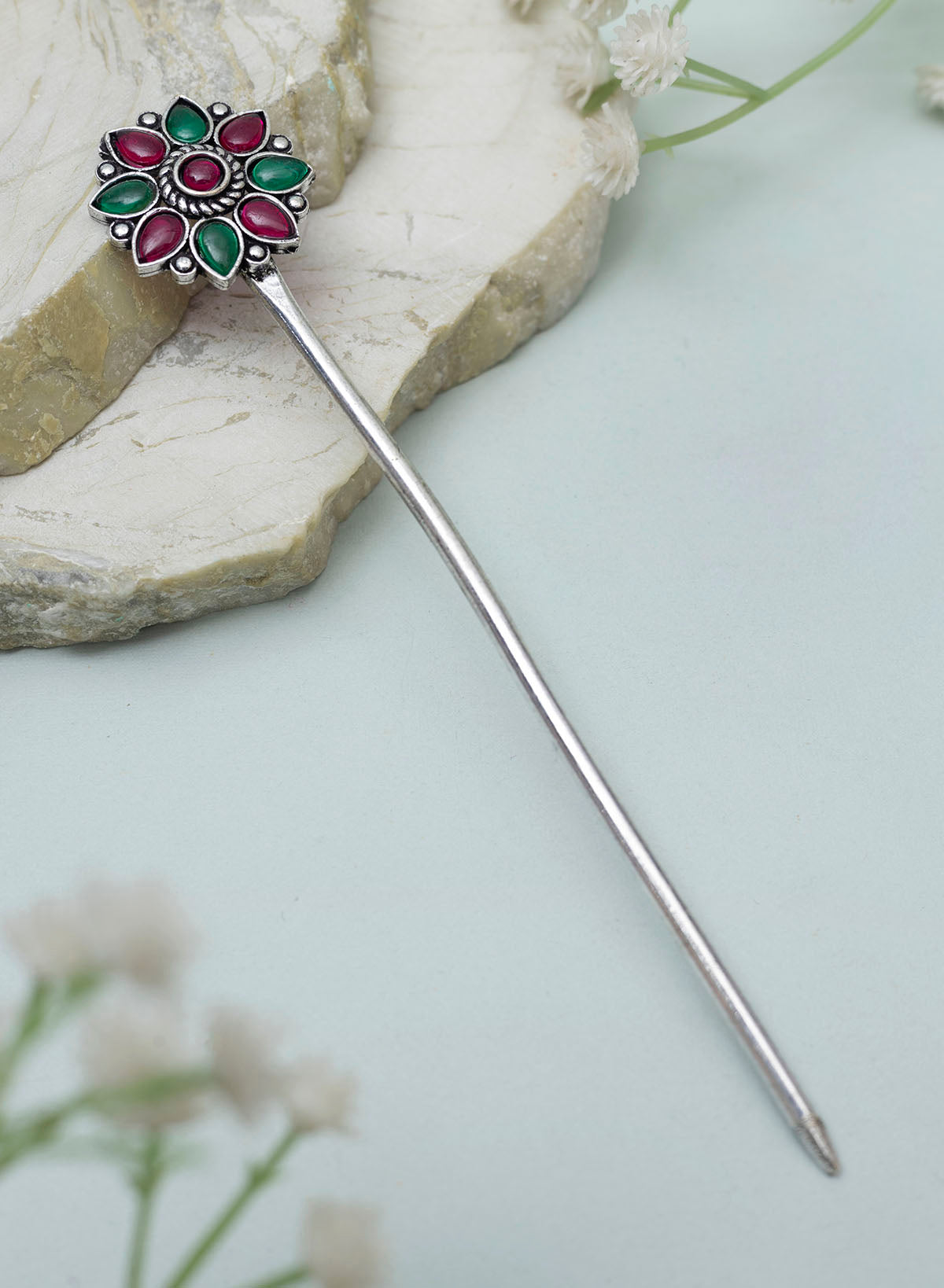 Aadhiya Oxidised Bun stick