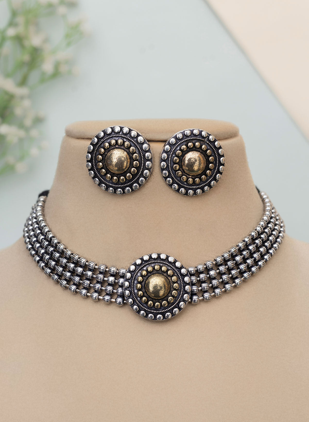 Manju Two Tone Choker Set