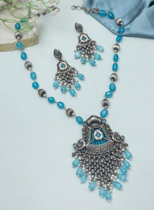 Haneesha Oxidised Necklace set