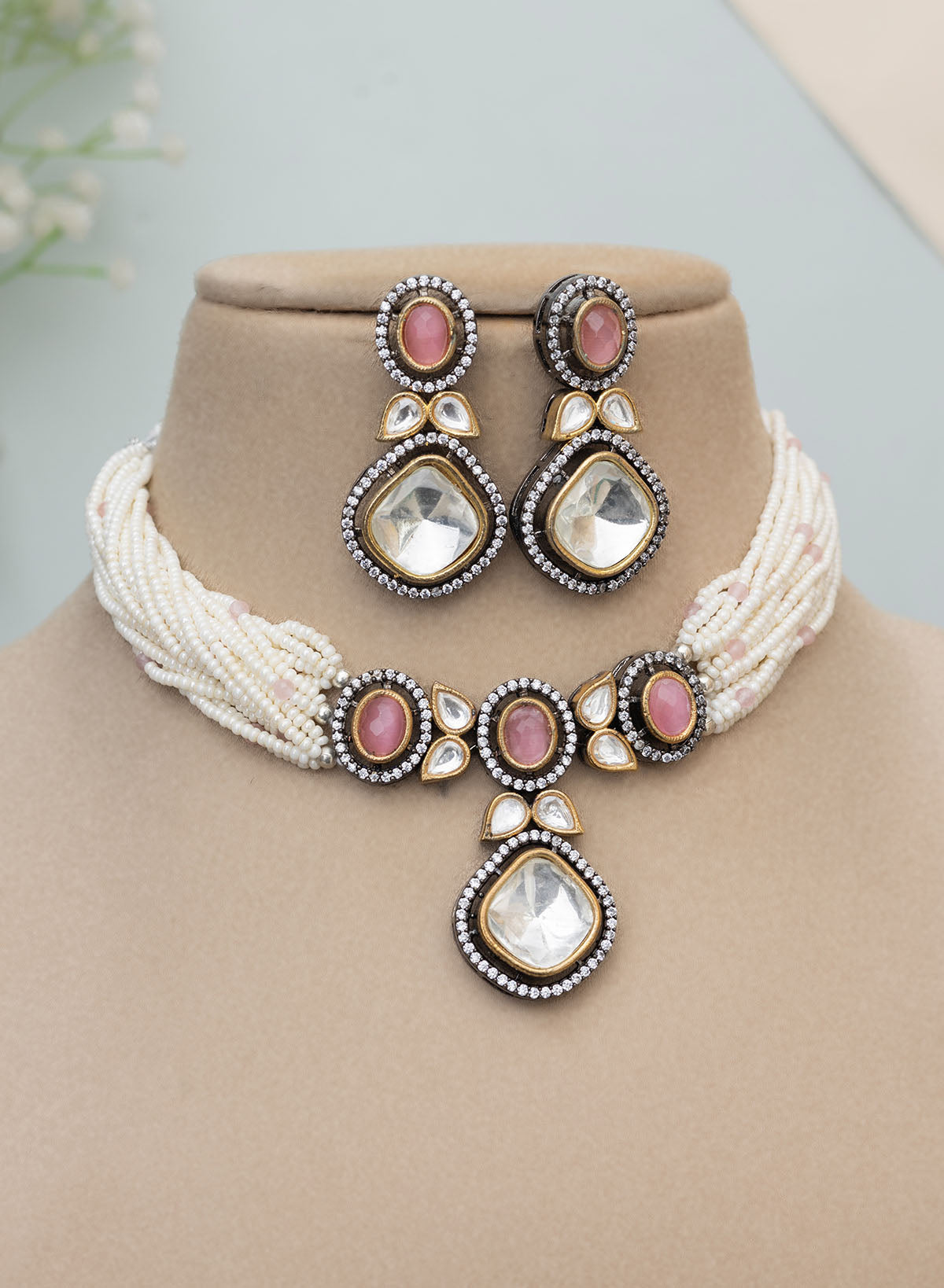 Ridah Polki Necklace set