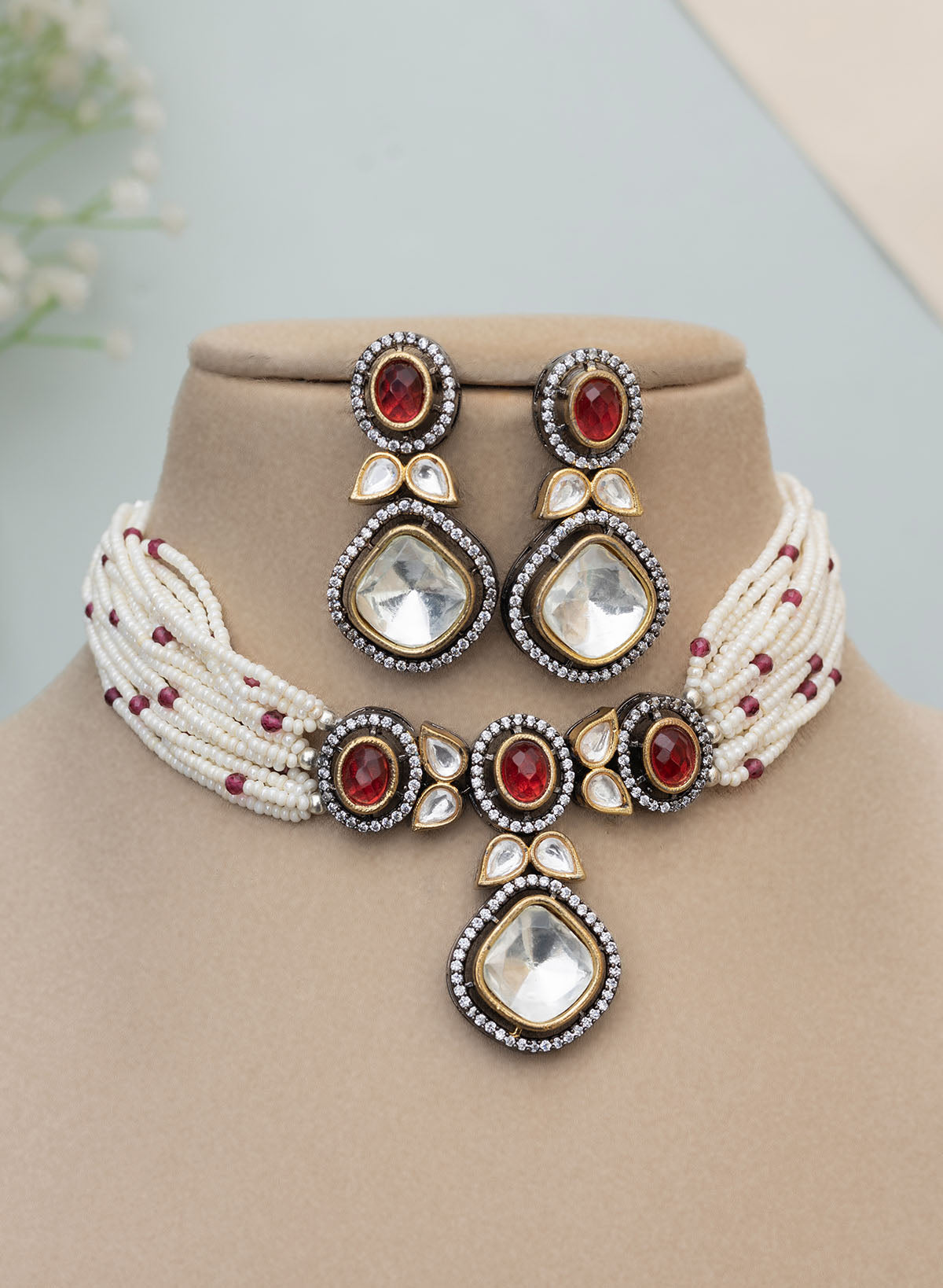Ridah Polki Necklace set