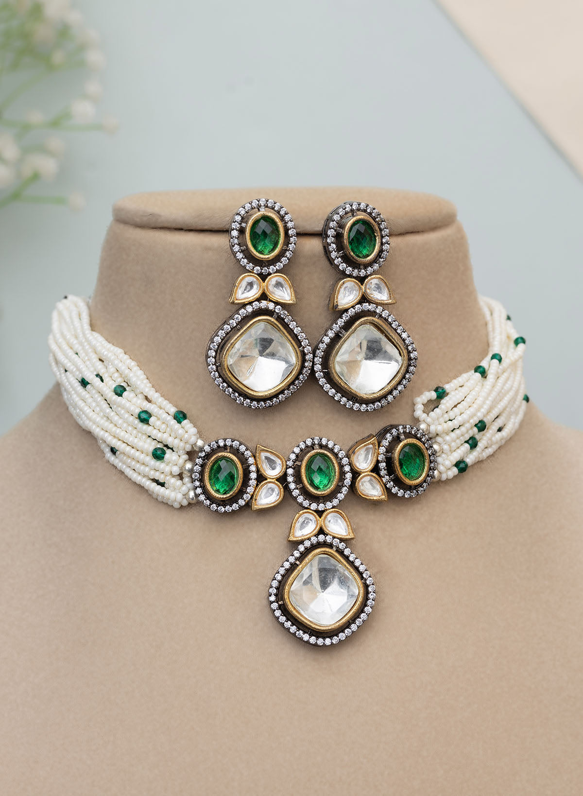 Ridah Polki Necklace set