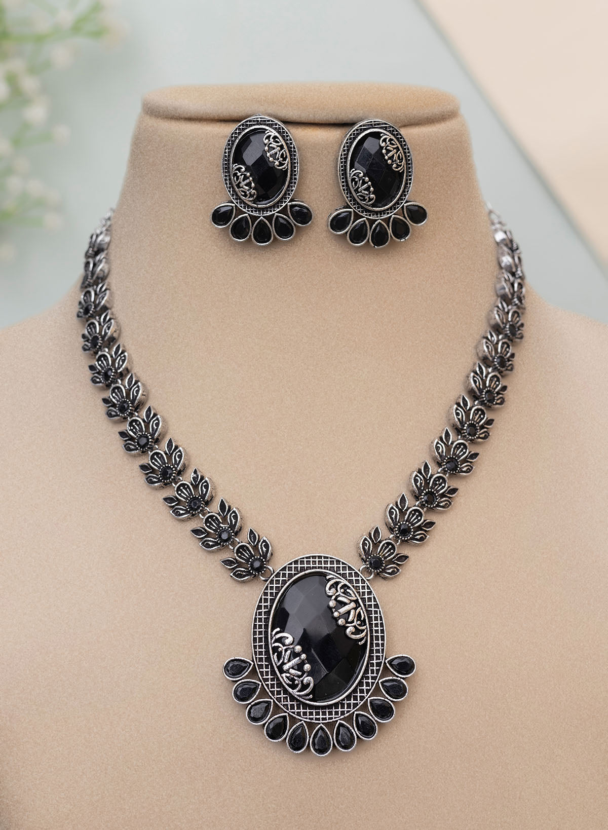 Anuradha Oxidised Necklace