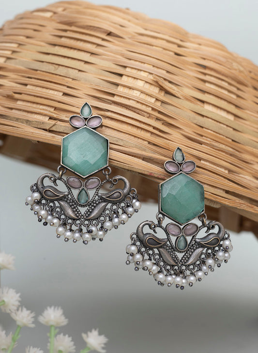 Shyama Oxidised Stud Earring