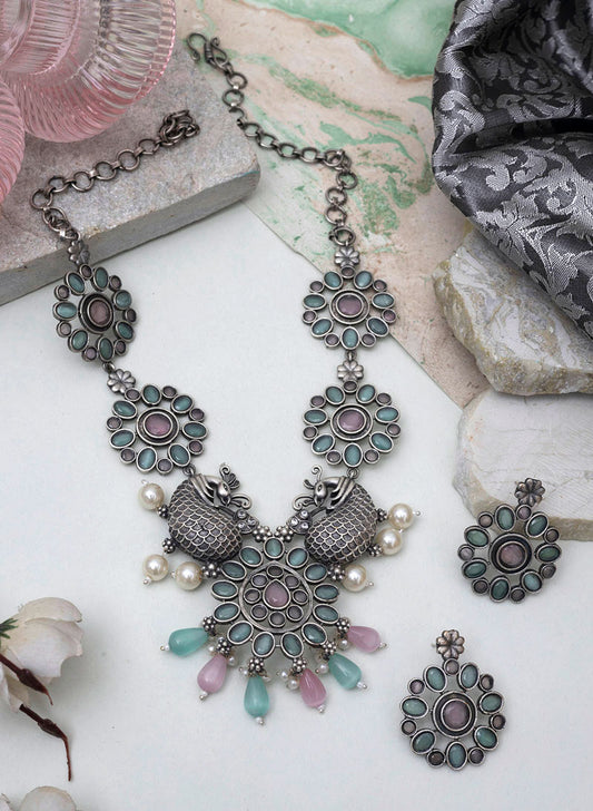 Manisha Oxidised Necklace set