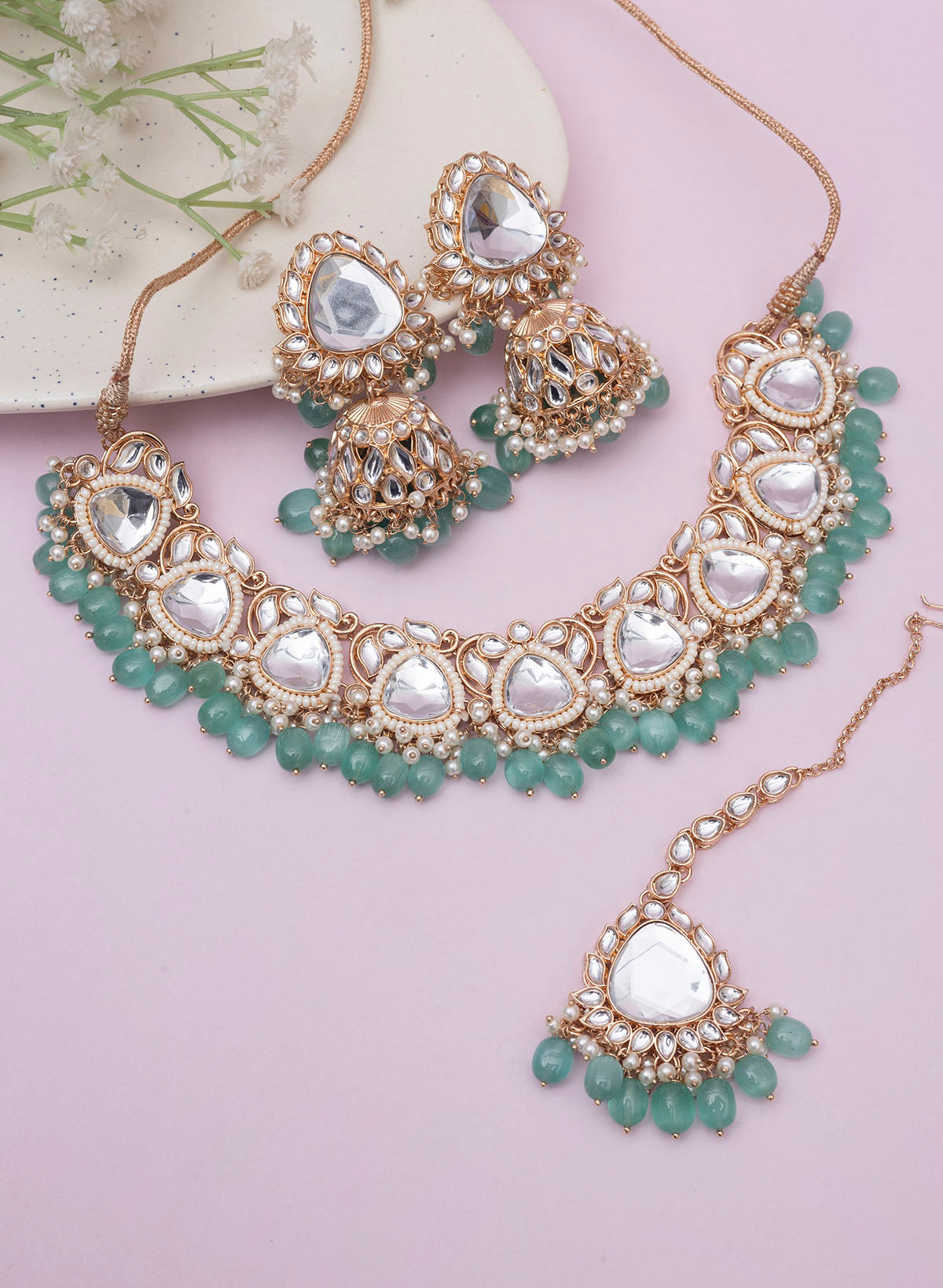 Roopsi Kundan Necklace Set