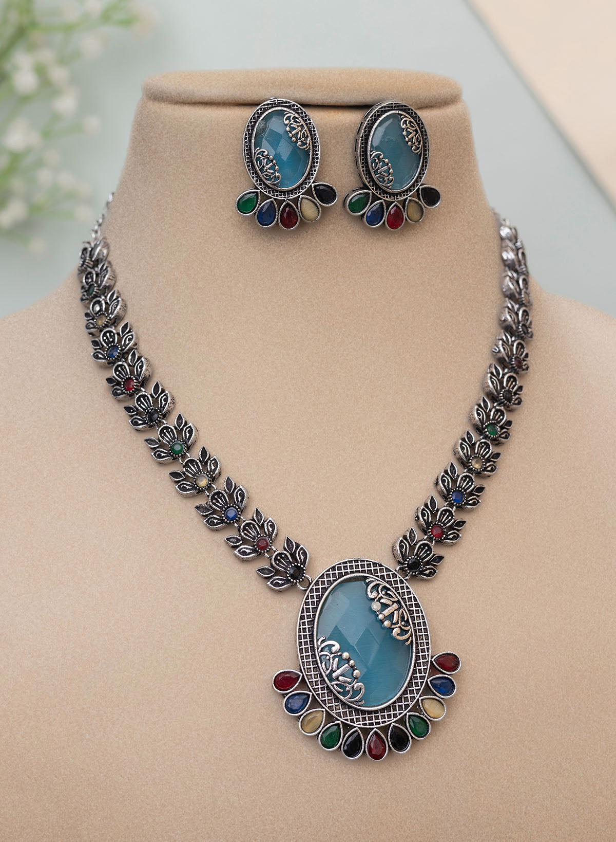 Anuradha Oxidised Necklace
