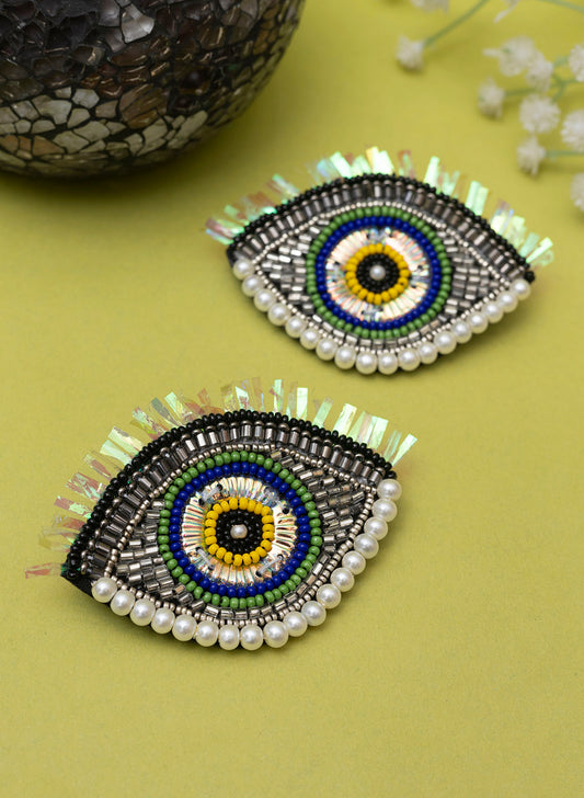 Evil eye stud Hand made earring