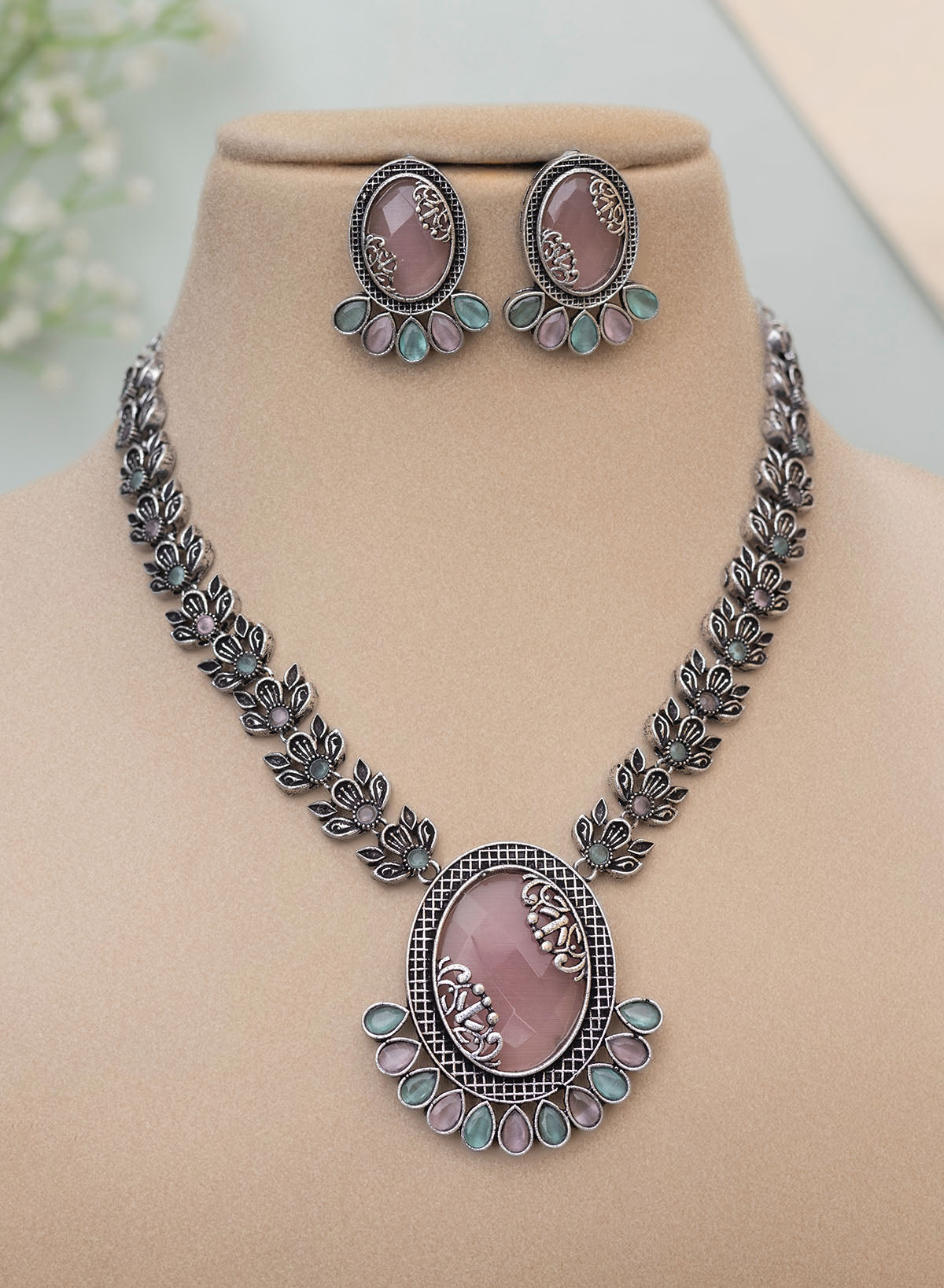 Anuradha Oxidised Necklace