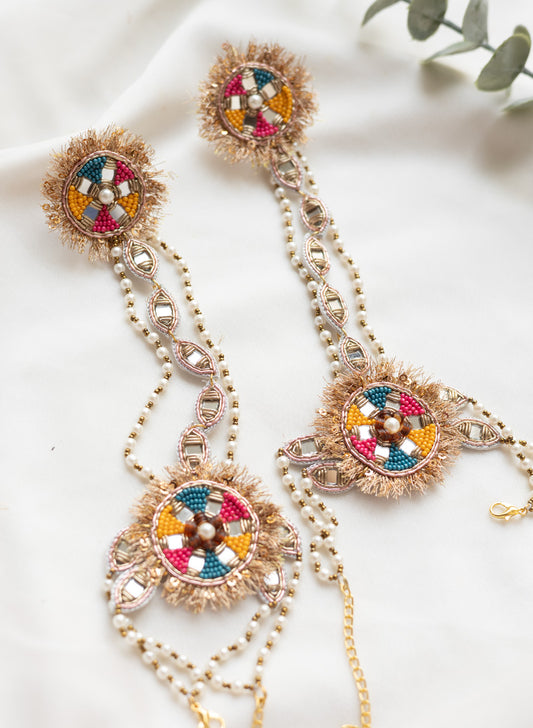 BHAVINI PINK HANDMADE HATHPHOOL