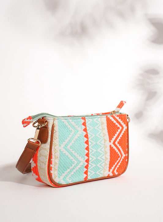 Orange Oasis Baguette Bag