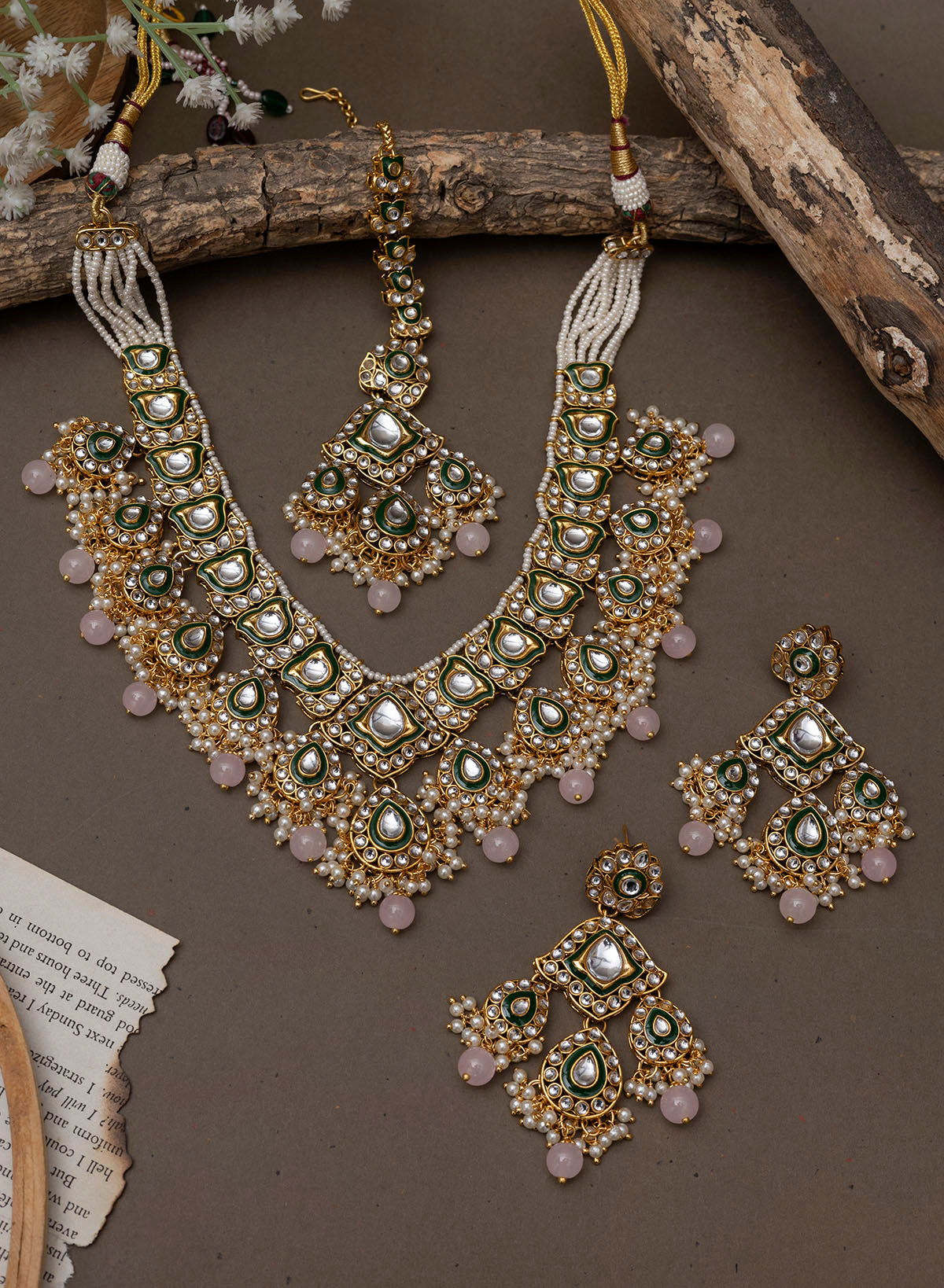 Kundan Necklace Imitation Jewellery Online Purchase White Kundan