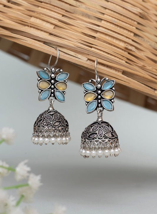 Titli Oxidised Jhumka Earring