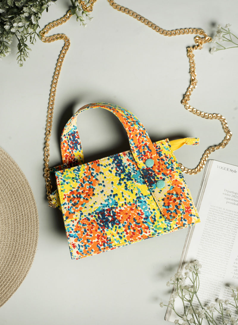 Rainbow Ripple Box Sling Bag