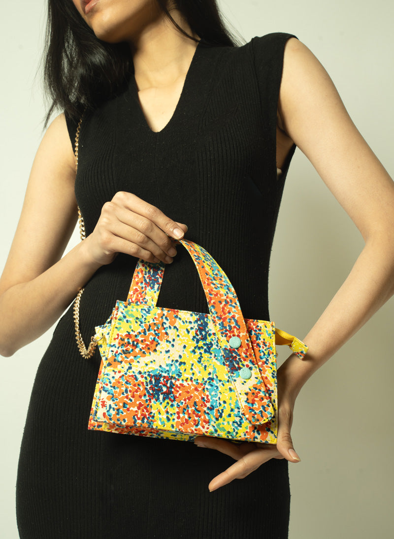 Rainbow Ripple Box Sling Bag