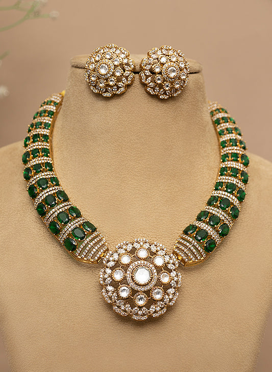 Jasleen kundan necklace set