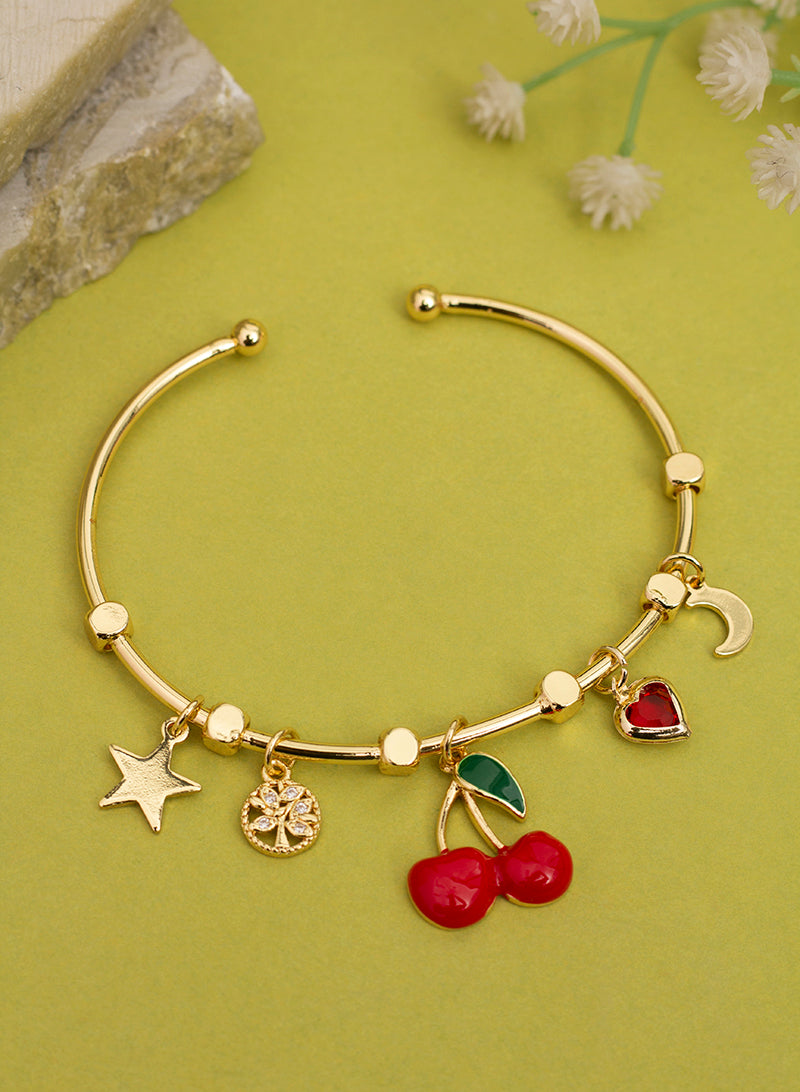 Cherry Glow Charm Bracelet