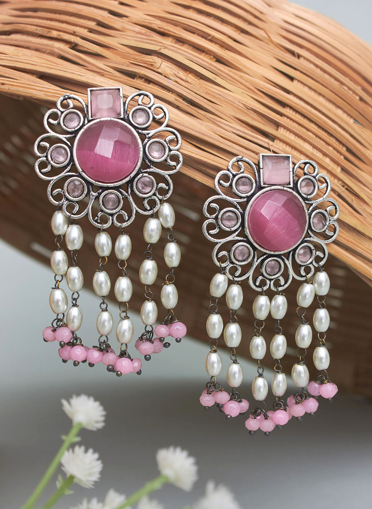 Vardhini stone earring