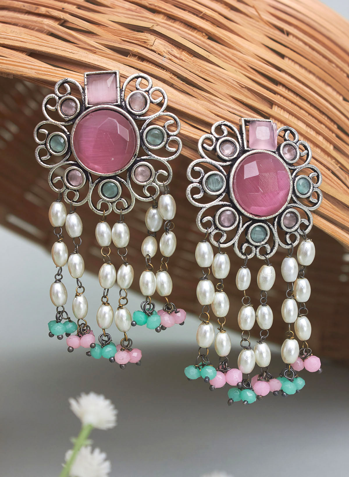 Vardhini stone earring