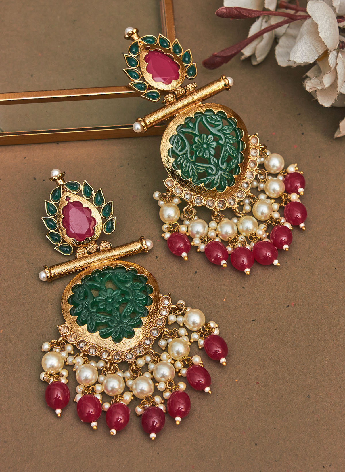 Hemanti stone earring