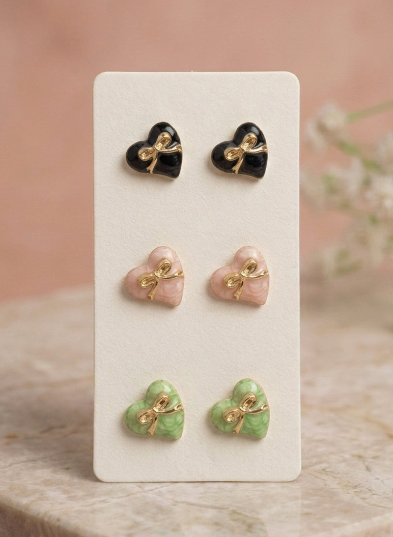 Mini Heart Earring combo 1