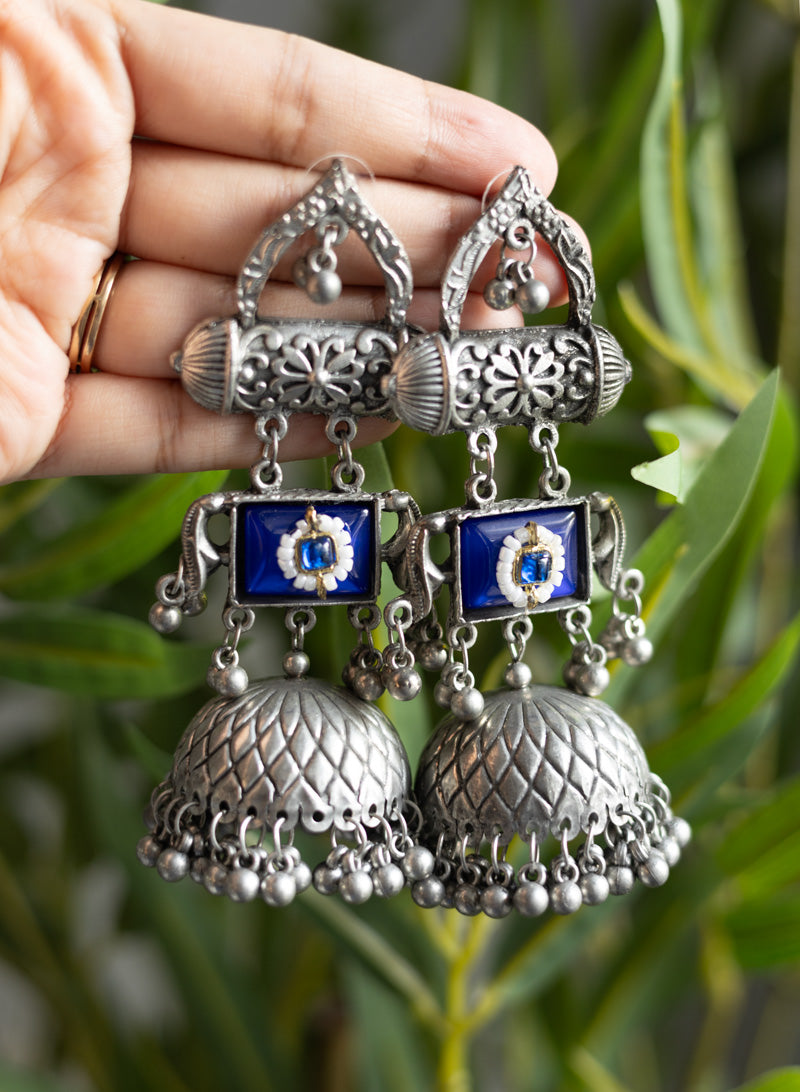 Nimi oxidised jhumka