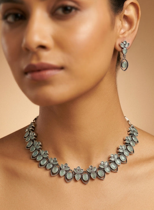 Zareen oxidised necklace