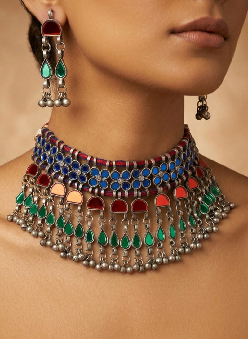 Kovil Mirror choker set