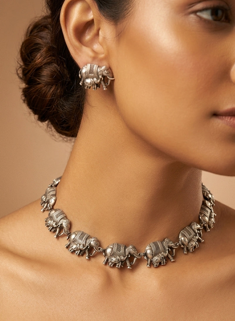 Elephant Necklace Set