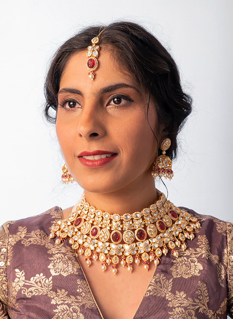 Vedika kundan Bridal set