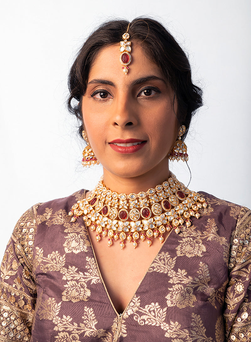 Vedika kundan Bridal set