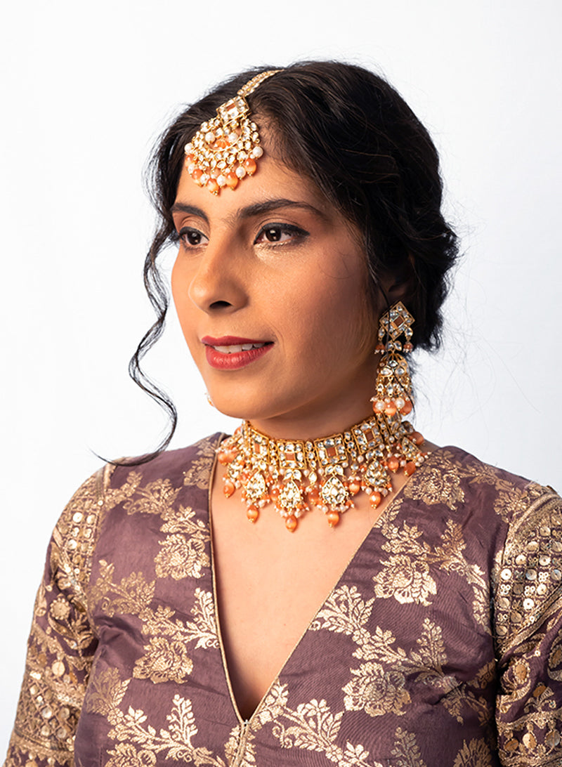 Pranavi kundan Bridal set