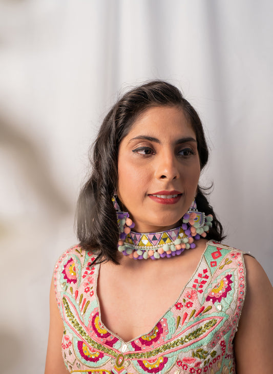 Shaarika Choker Set with Ring