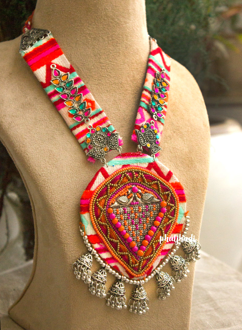 Handwoven Oxidised Necklace