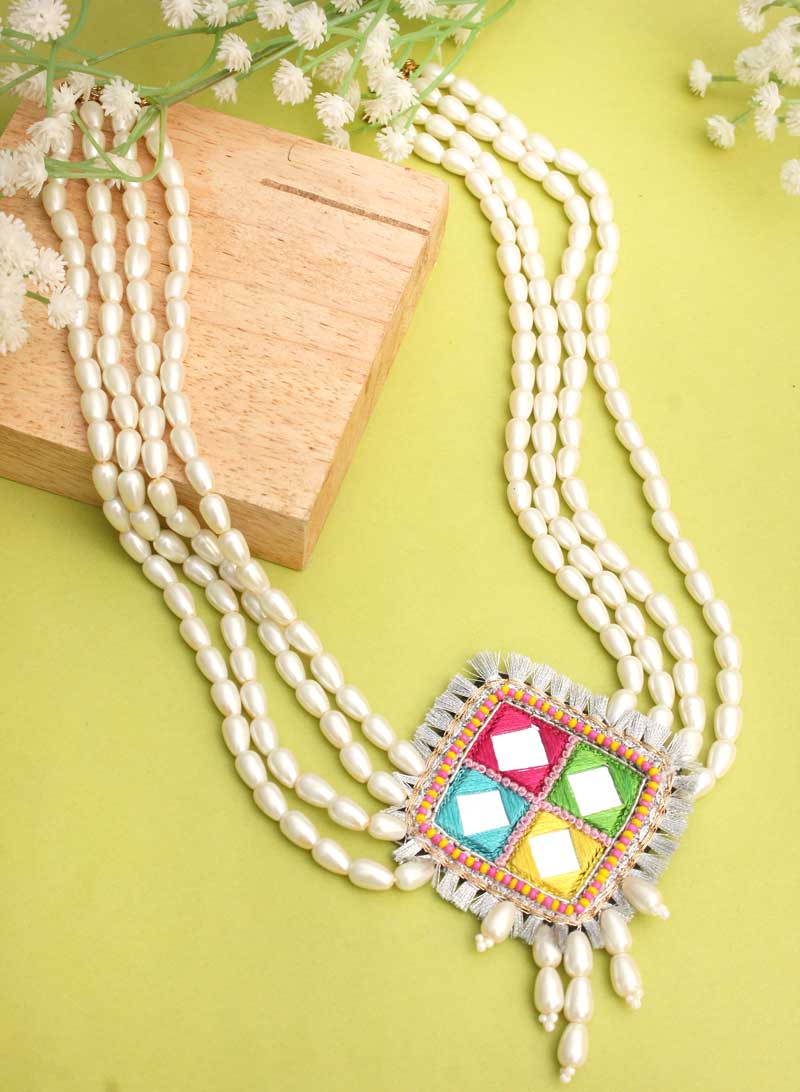 Yashna Multi Mirror Long Necklace