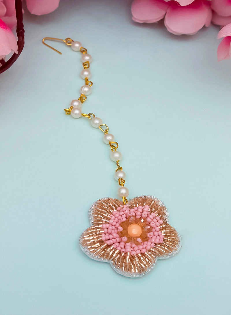 CAROLINA ROSEGOLD AND SILVER FLORAL maangitka