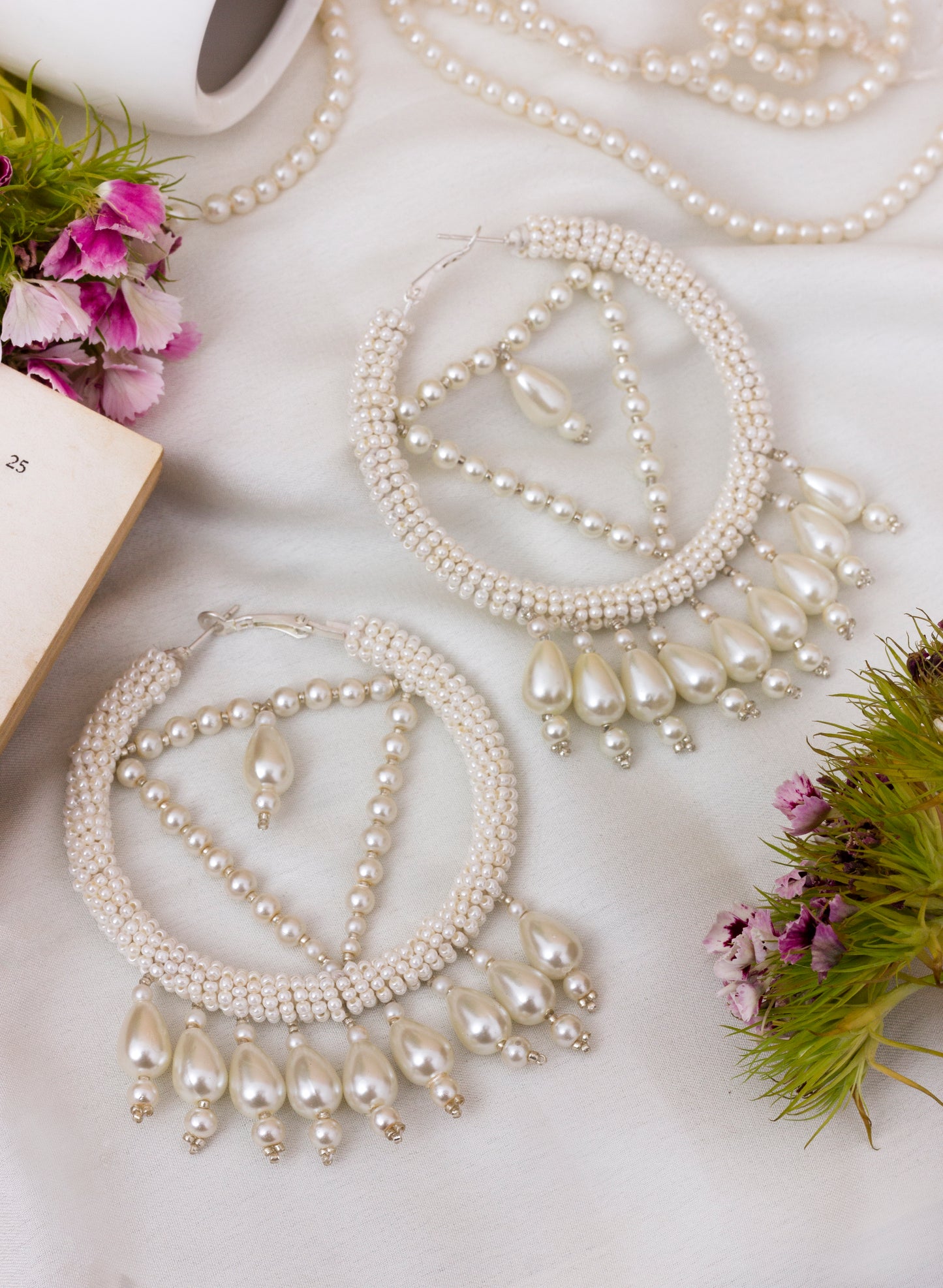 rasia white earring