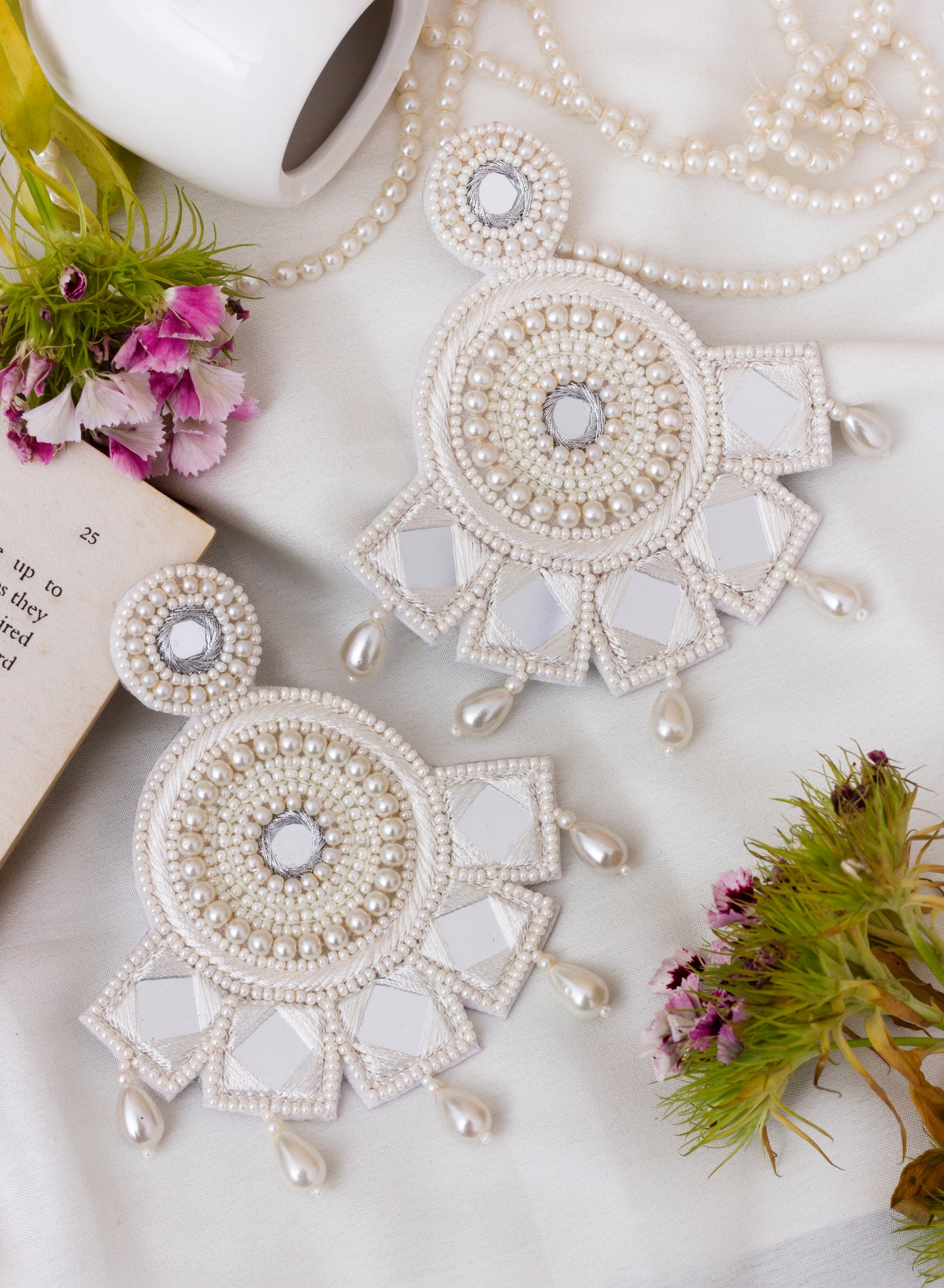 eliza white earring